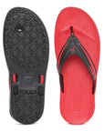 Paragon Ultra-Comfortable Black Casual Flip Flops for Men
