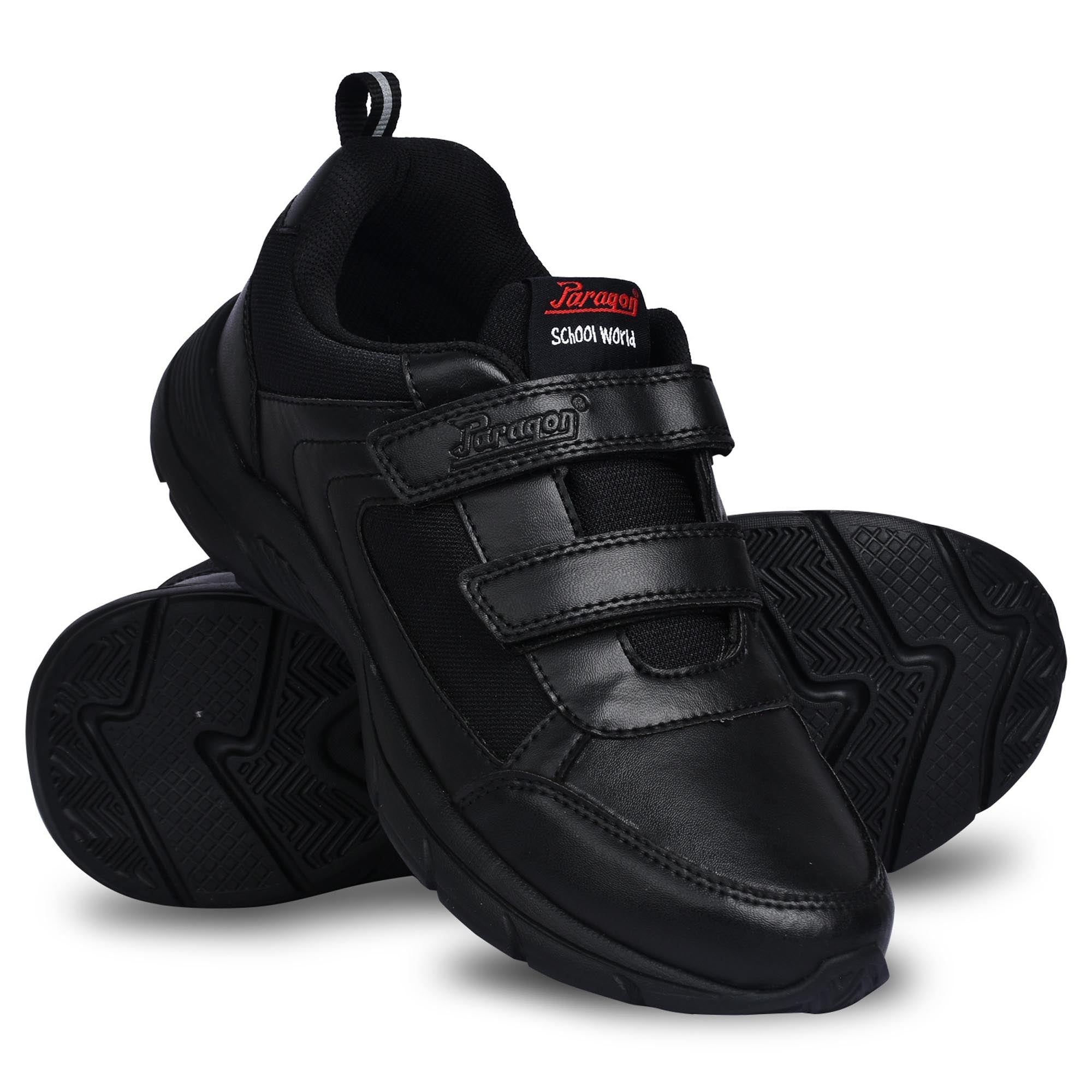 Paragon FBK0774B Kids Boys Girls School Shoes Comfortable Cushioned Soles | Durable | Daily &amp; Occasion wear Black
