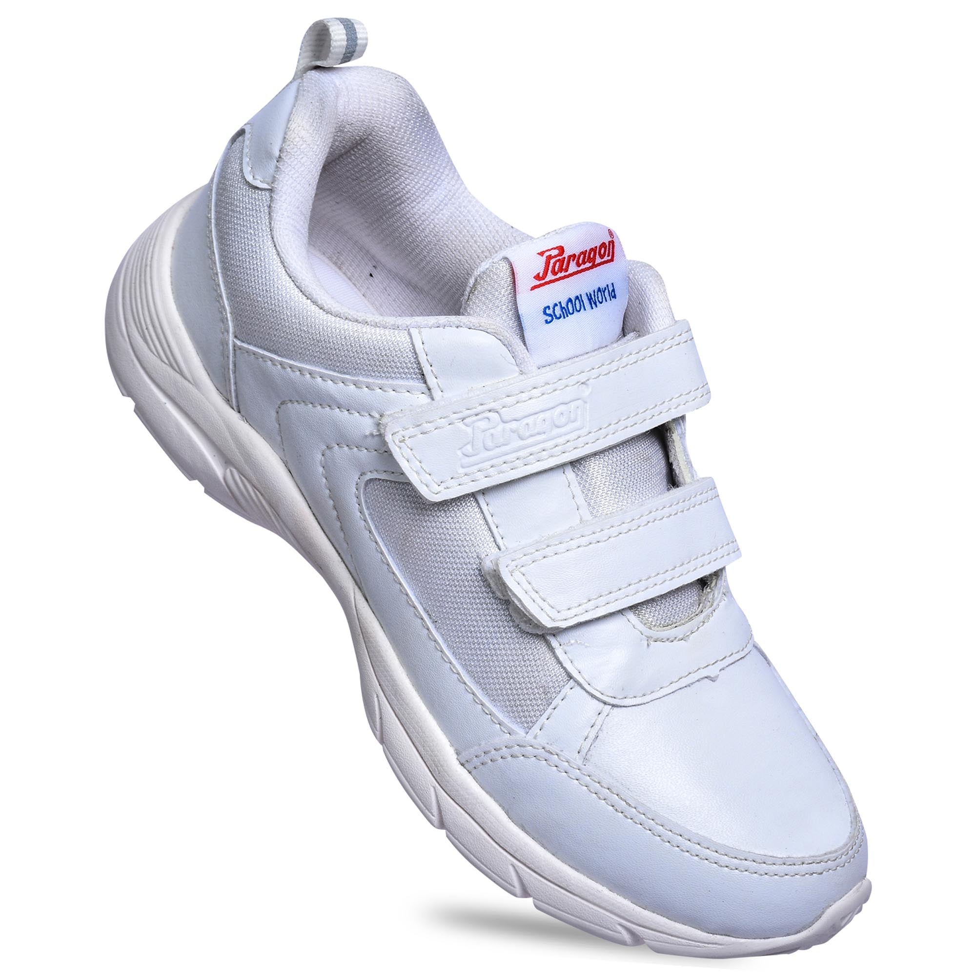 Paragon FBK0774K Kids Boys Girls School Shoes Comfortable Cushioned Soles | Durable | Daily &amp; Occasion wear White