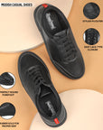 Paragon Max K1013G Men Casual Shoes | Stylish Walking Outdoor Shoes for Everyday Wear | Smart & Trendy Design | Comfortable Cushioned Soles Black