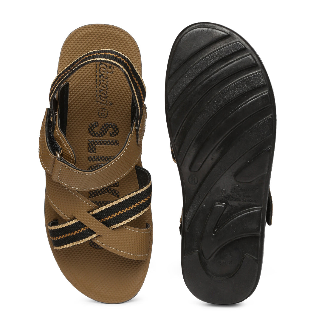 Men&#39;s Beige Slickers Sandals