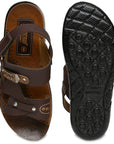 Men's Brown Slickers Sandals