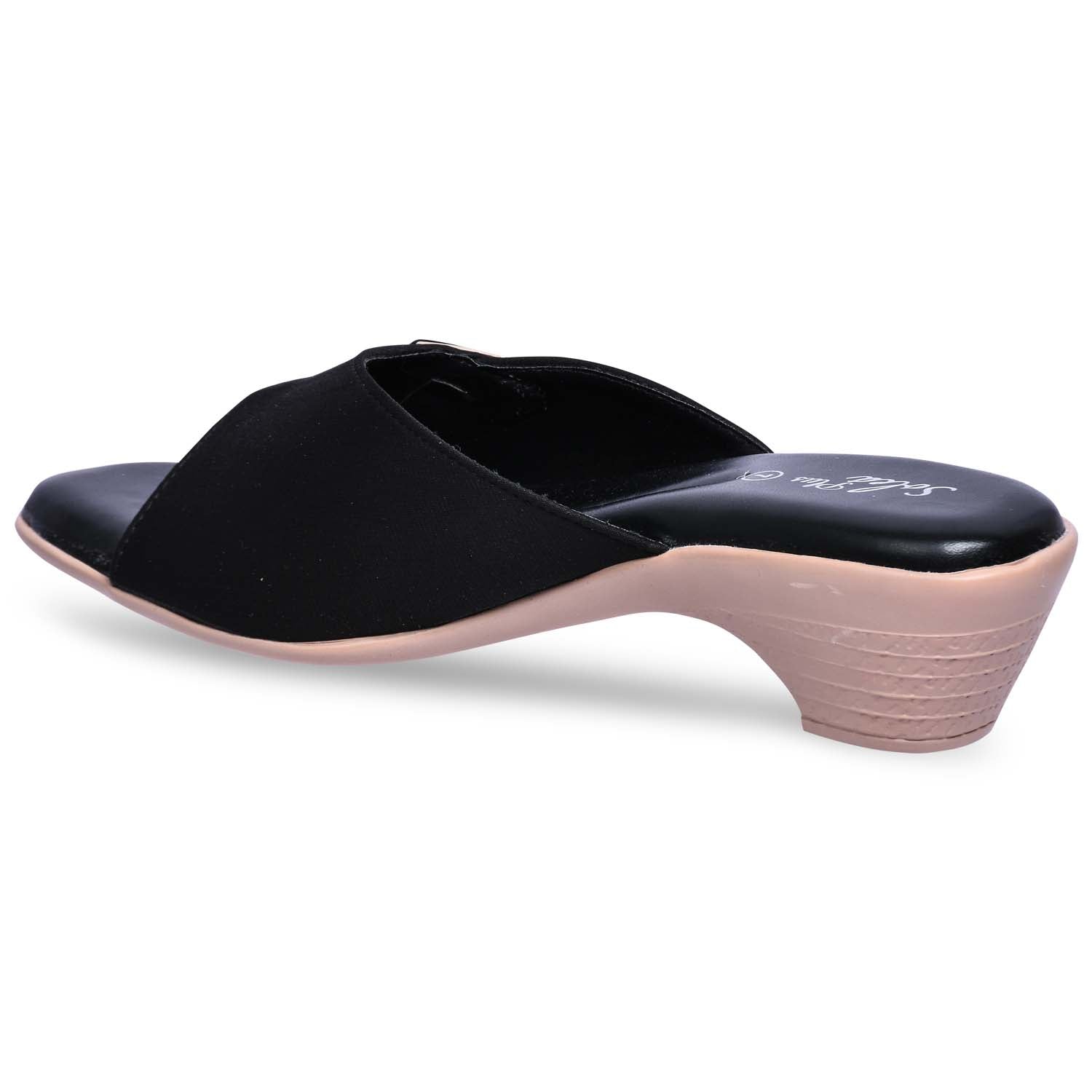 Black leather mule discount sandals