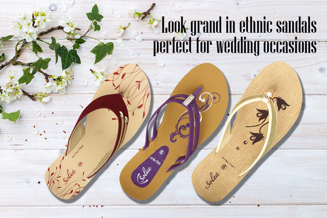 Look grand in ethnic sandals perfect for wedding occasions