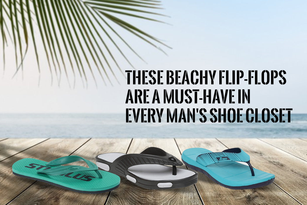 These beachy flip-flops are a must-have in every man's shoe closet