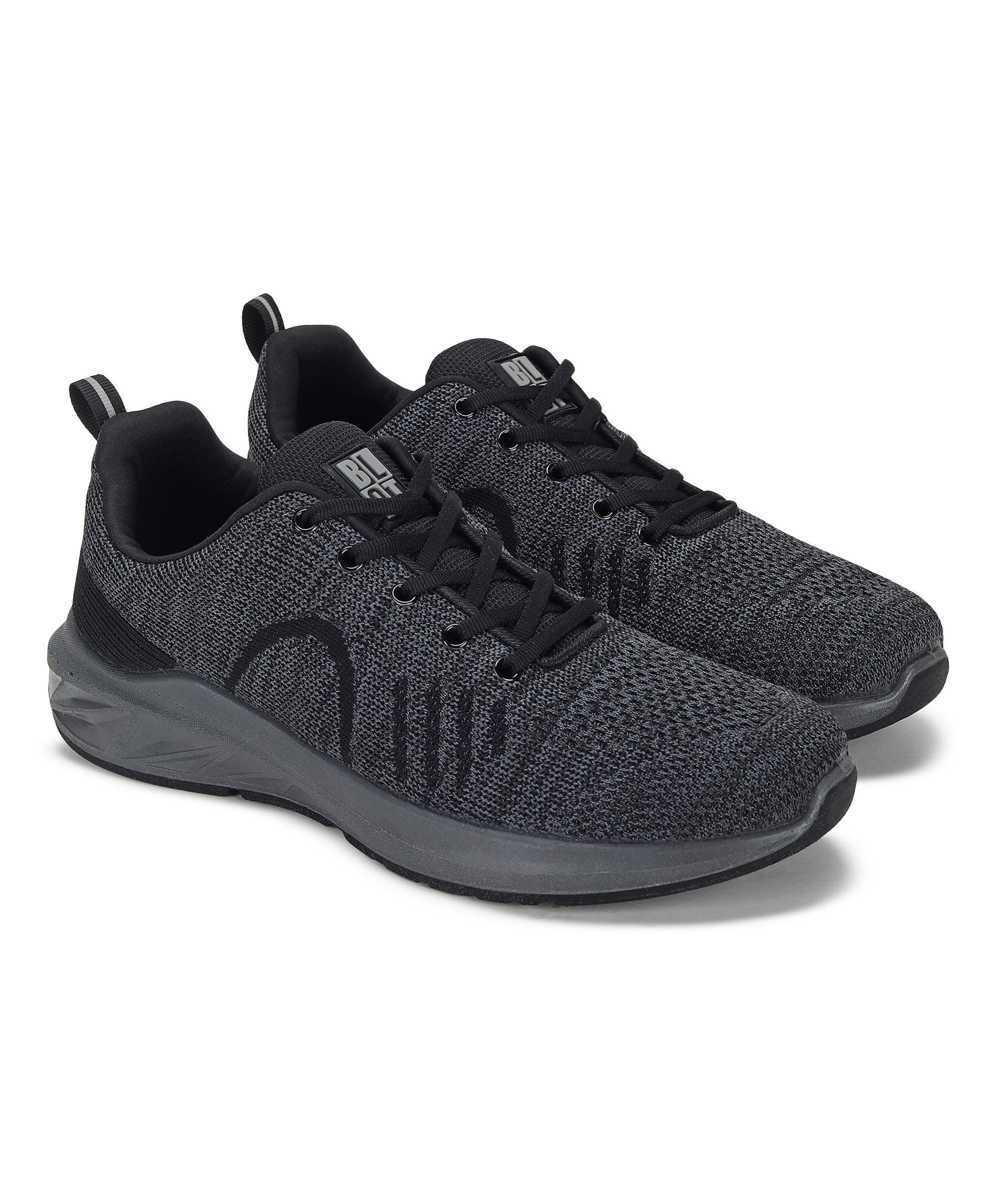 Paragon PUK3502GS Men Sports Shoes Walking Running Training Cricket Gym Shoes | Athletic | Comfortable Cushioned Sole | Daily Outdoor Use Black