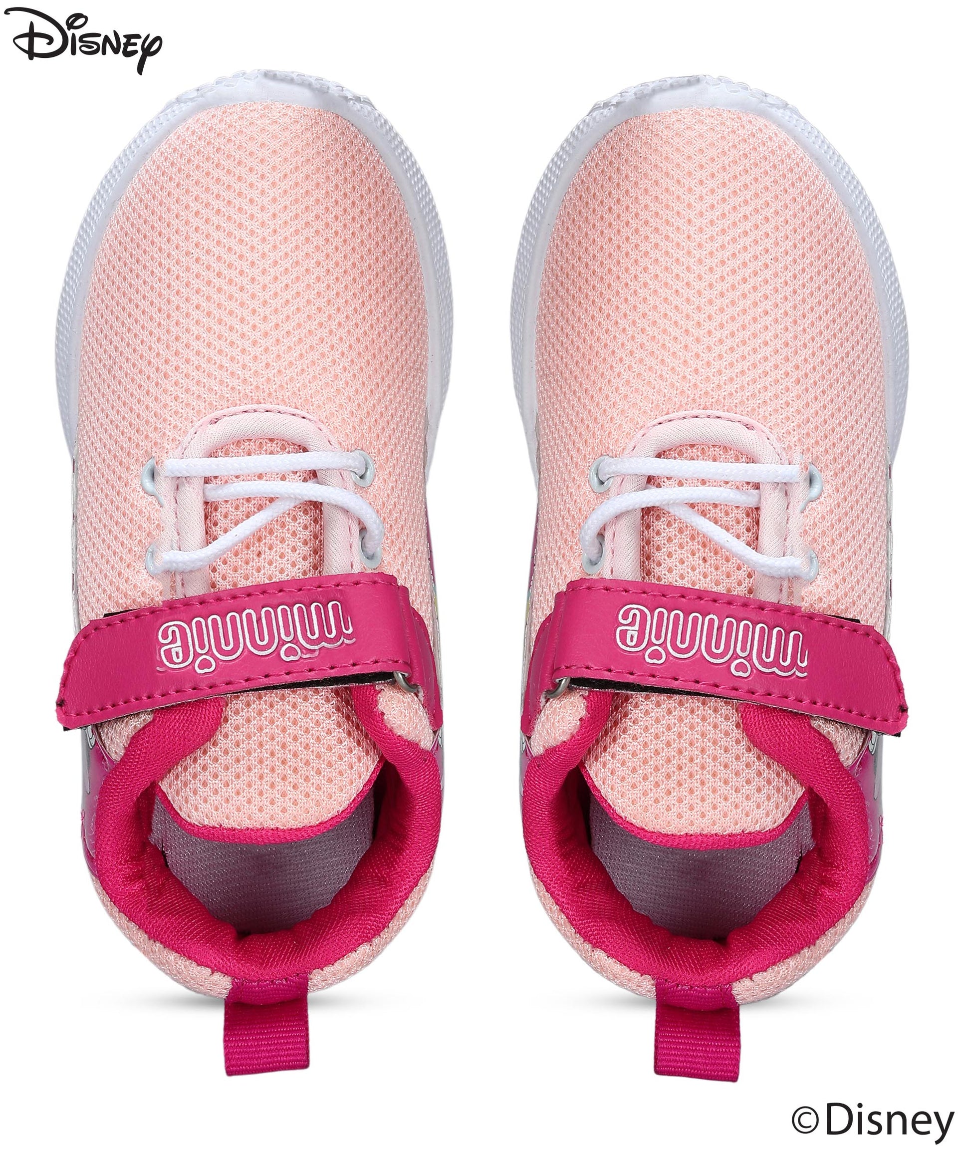 Paragon Disney Girls Peach Casual Shoes with Velcro | Sneakers for Everyday Use