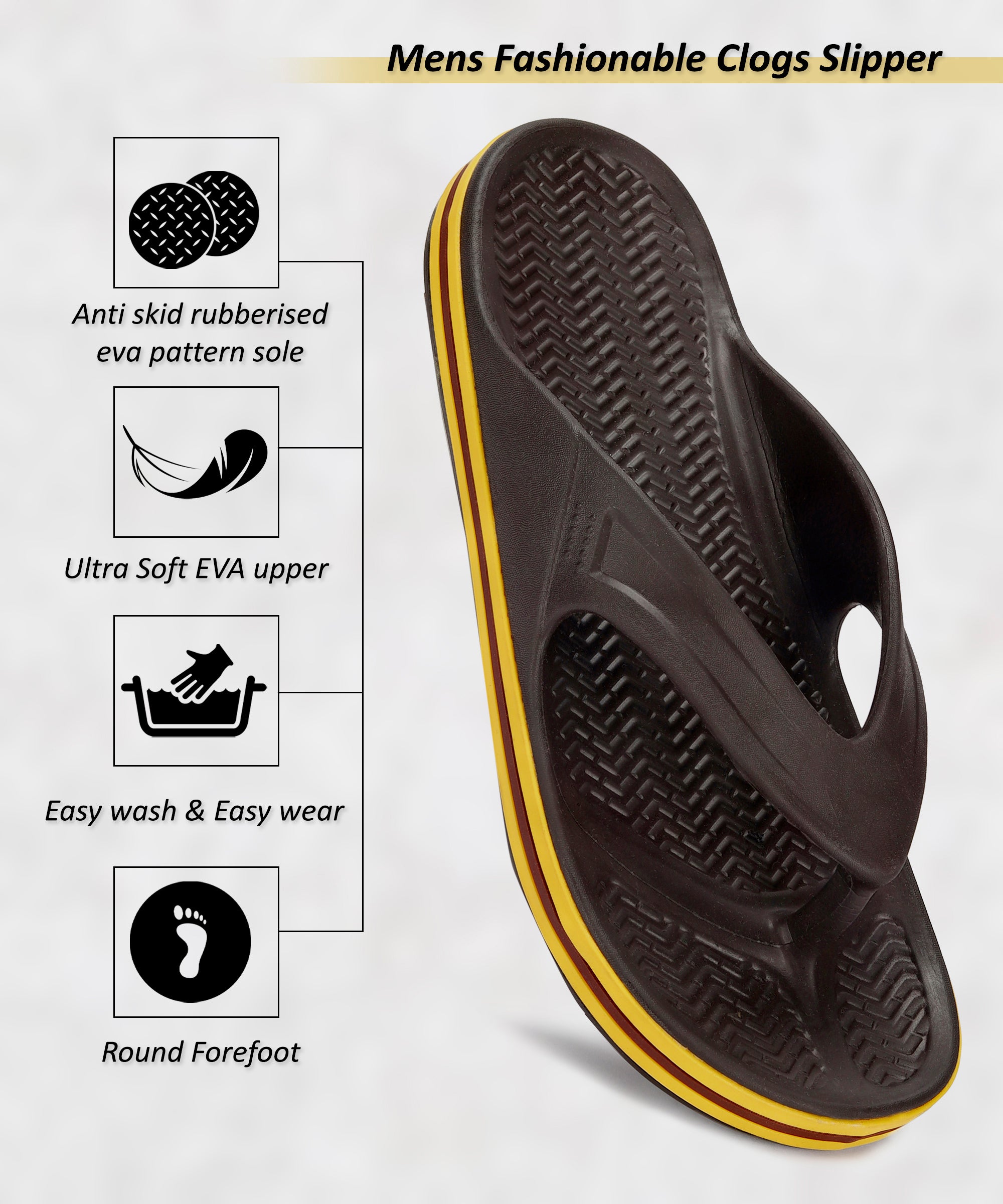 Paragon EVK3414G Men Slippers | Lightweight Flipflops for Indoor &amp; Outdoor | Casual &amp; Comfortable | Anti Skid sole | For Everyday Use