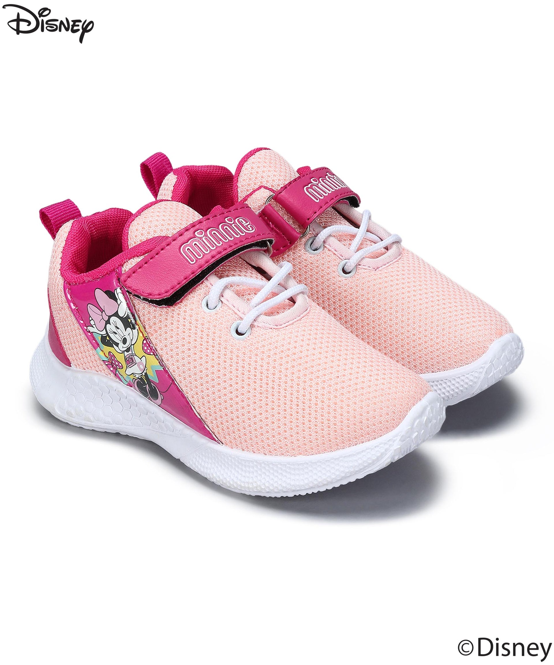 Paragon Disney Girls Peach Casual Shoes with Velcro Sneakers for