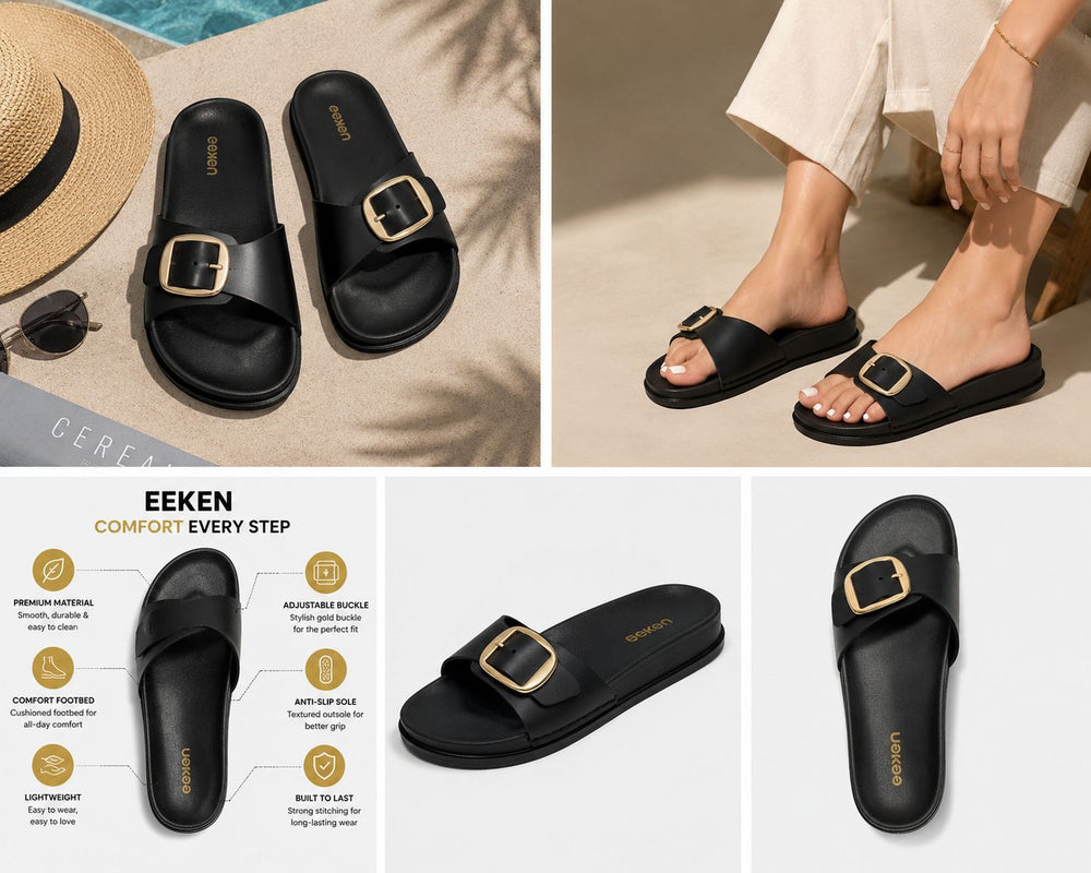 Paragon EPULI6166 Women Casual Sandal Black