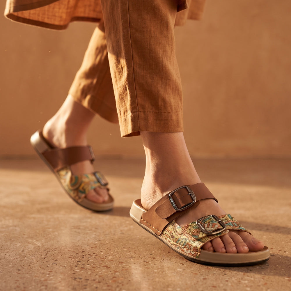 Paragon Women's Sandals | Stylish Slip On Flat Sandals with Cushioned Soles | Comfortable Everyday Sandals for Outdoor Use
