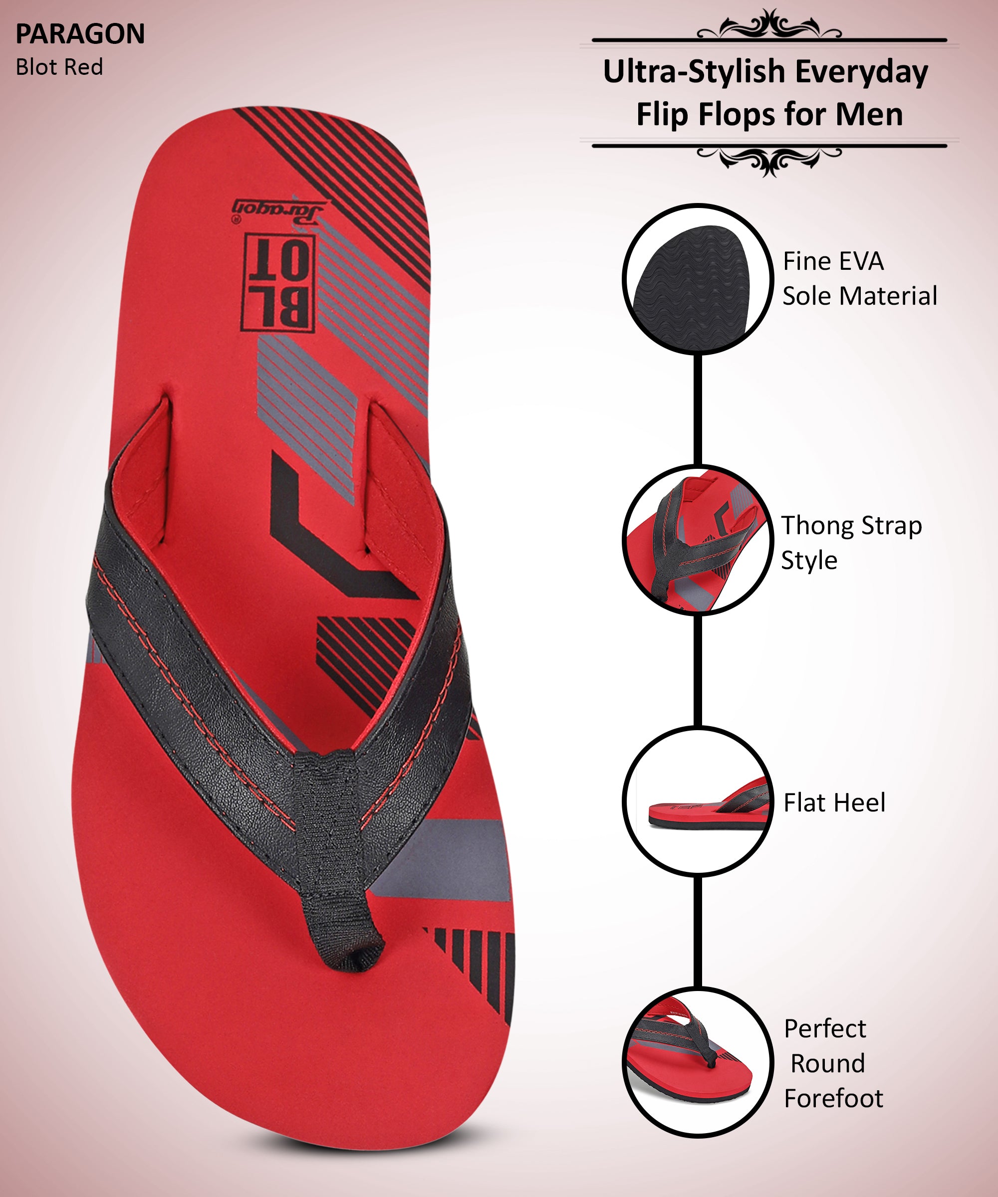 Paragon Blot K3306G Men Stylish Lightweight Flipflops | Casual & Comfo ...