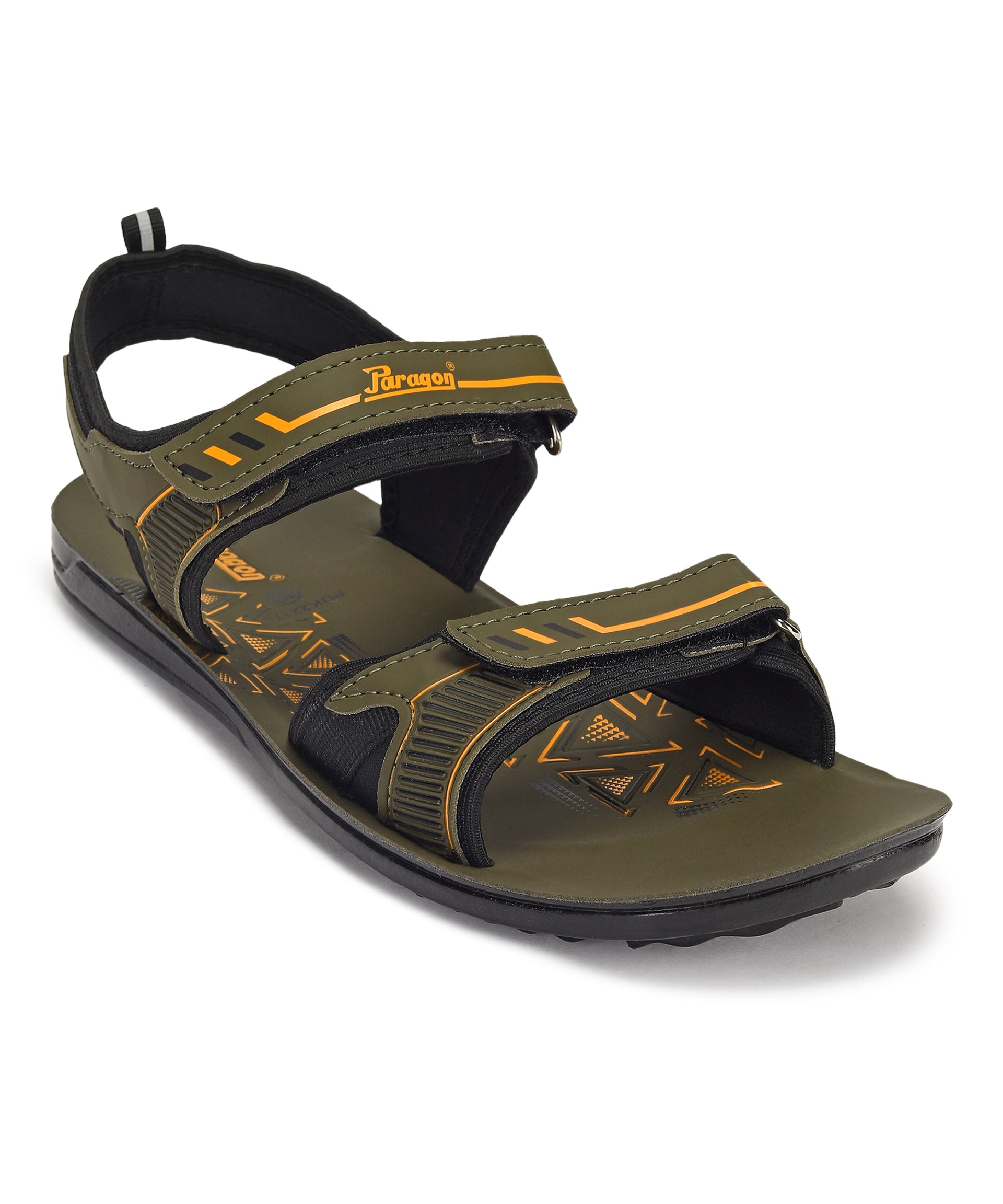 Paragon PUK2217G Men Stylish Velcro Sandals | Comfortable Sporty Sandals for Daily Outdoor Use | Casual Athletic Sandals with Cushioned Soles