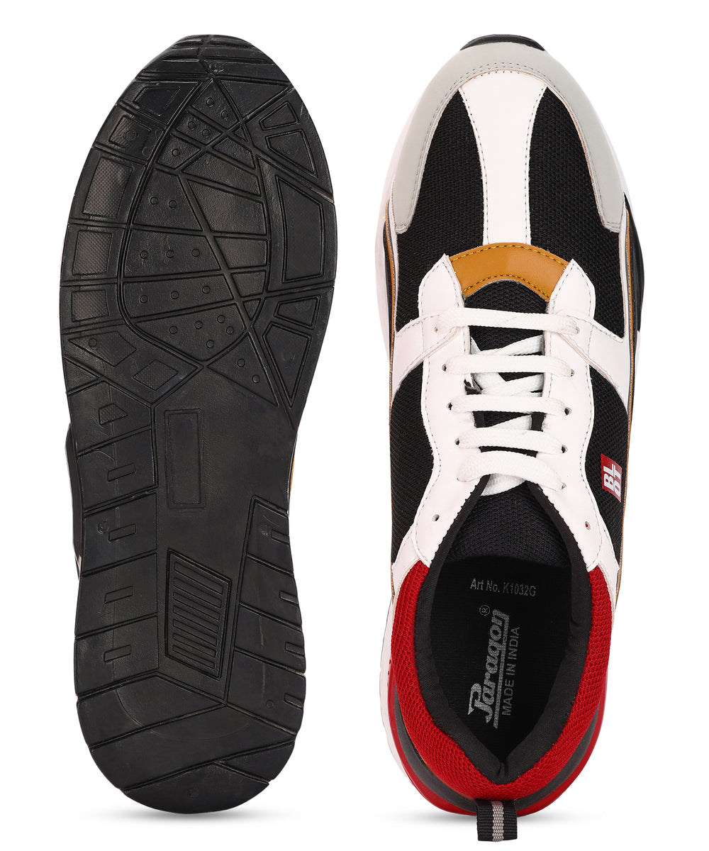 Paragon K1032G Men Casual Shoes | Stylish Walking Outdoor Shoes for Everyday Wear | Smart &amp; Trendy Design  | Comfortable Cushioned Soles White