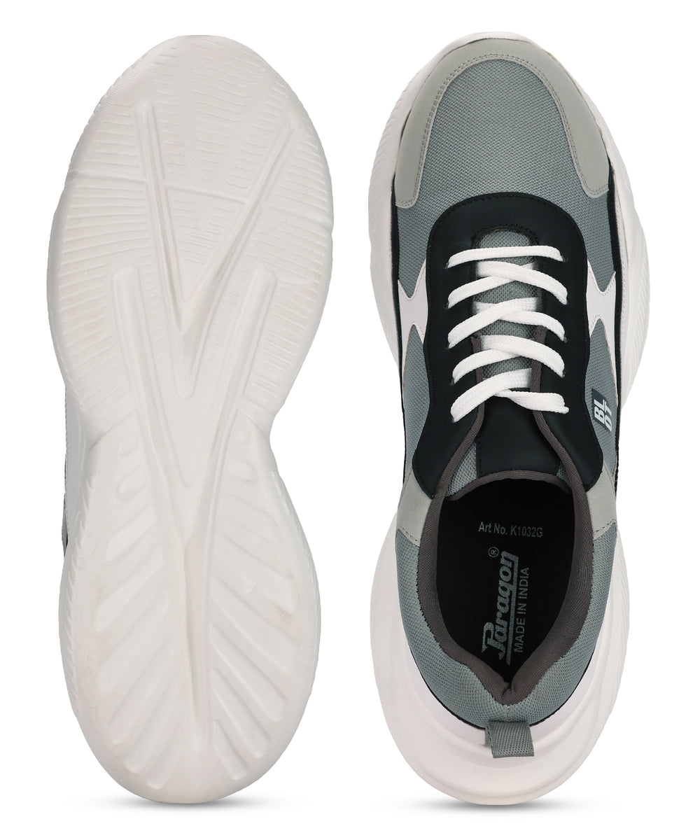 Paragon K1031G Men Casual Shoes | Stylish Walking Outdoor Shoes for Everyday Wear | Smart &amp; Trendy Design  | Comfortable Cushioned Soles White