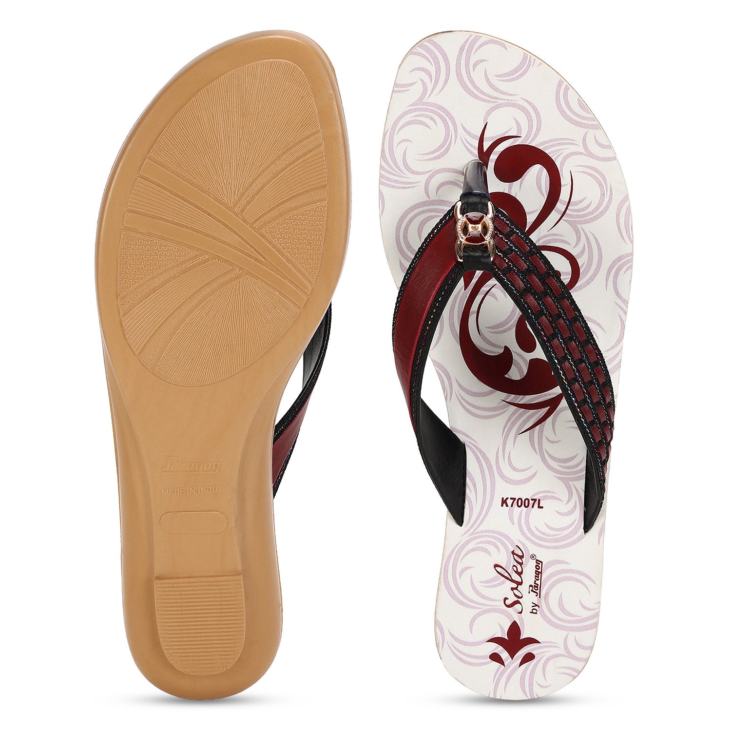 Paragon  PUK7007L Women Sandals | Casual &amp; Formal Sandals | Stylish, Comfortable &amp; Durable | For Daily &amp; Occasion Wear