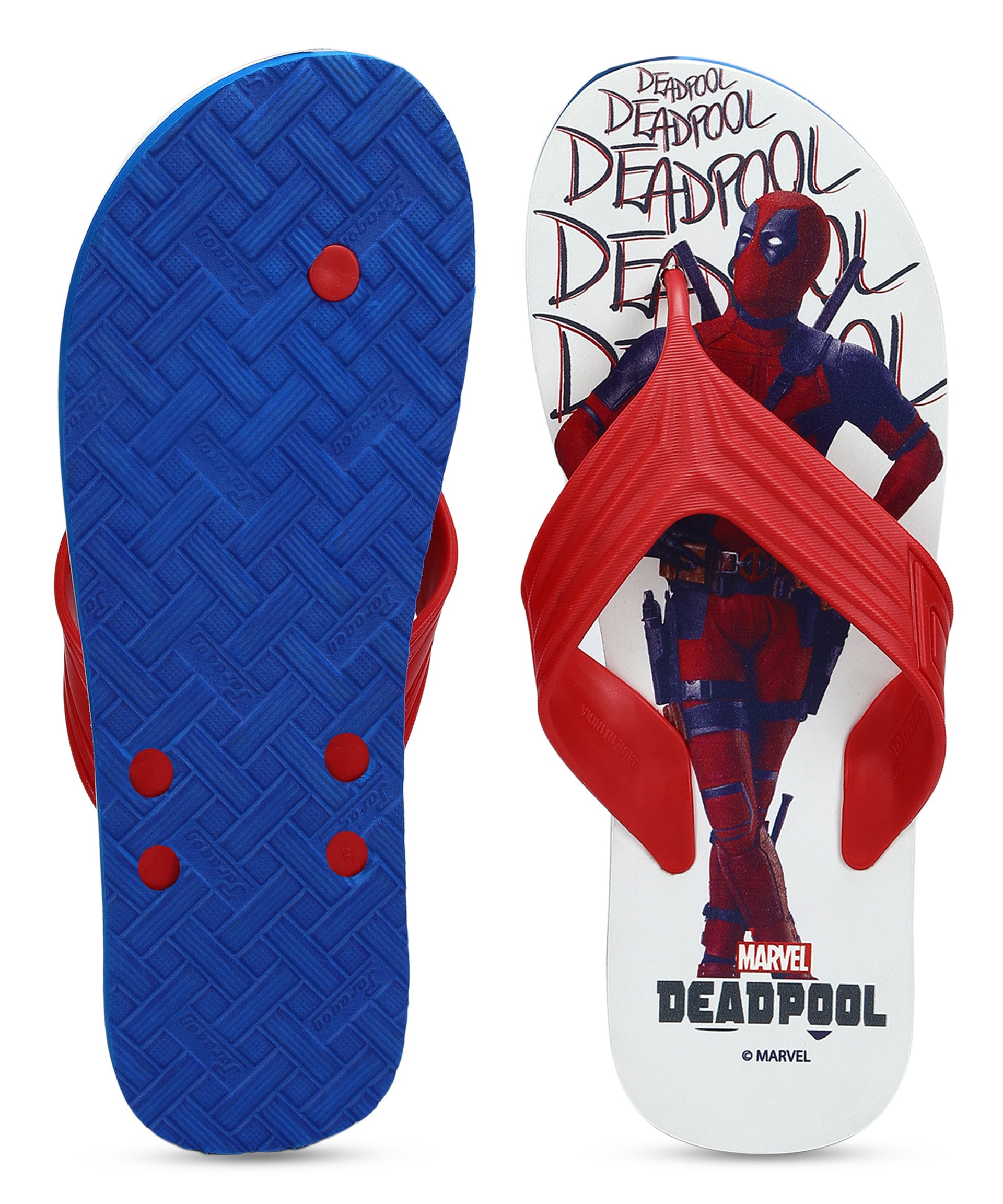 Marvel Deadpool HWM2606G Men&#39;s Casual Red Slippers | Comfortable Slippers for Everyday Use with Durable Anti-Skid Sole, Cushioned Footbed &amp; Sturdy Build