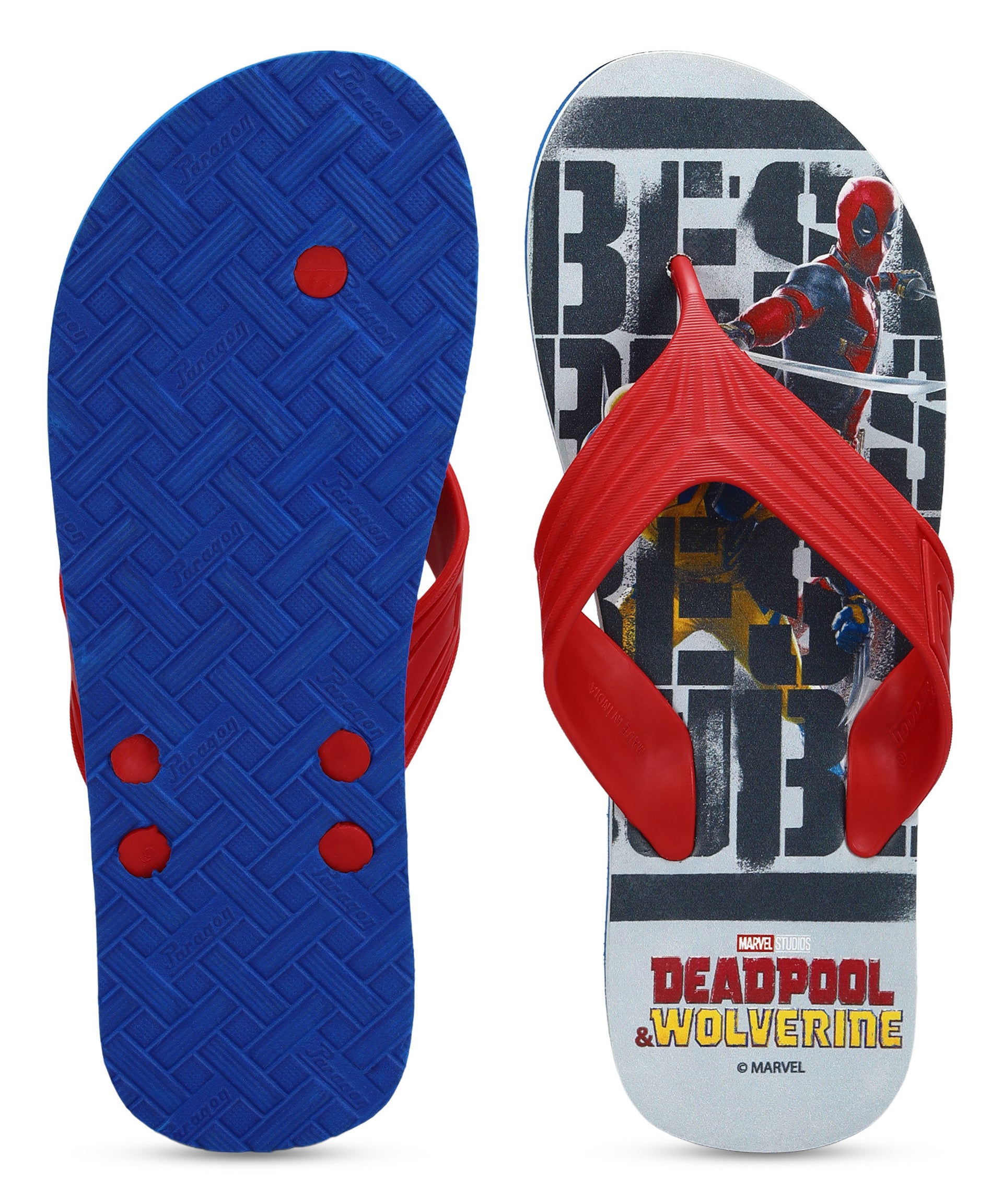 Marvel Deadpool HWM2605G Men&#39;s Casual Sky Blue Slippers | Comfortable Slippers for Everyday Use with Durable Anti-Skid Sole, Cushioned Footbed &amp; Sturdy Build