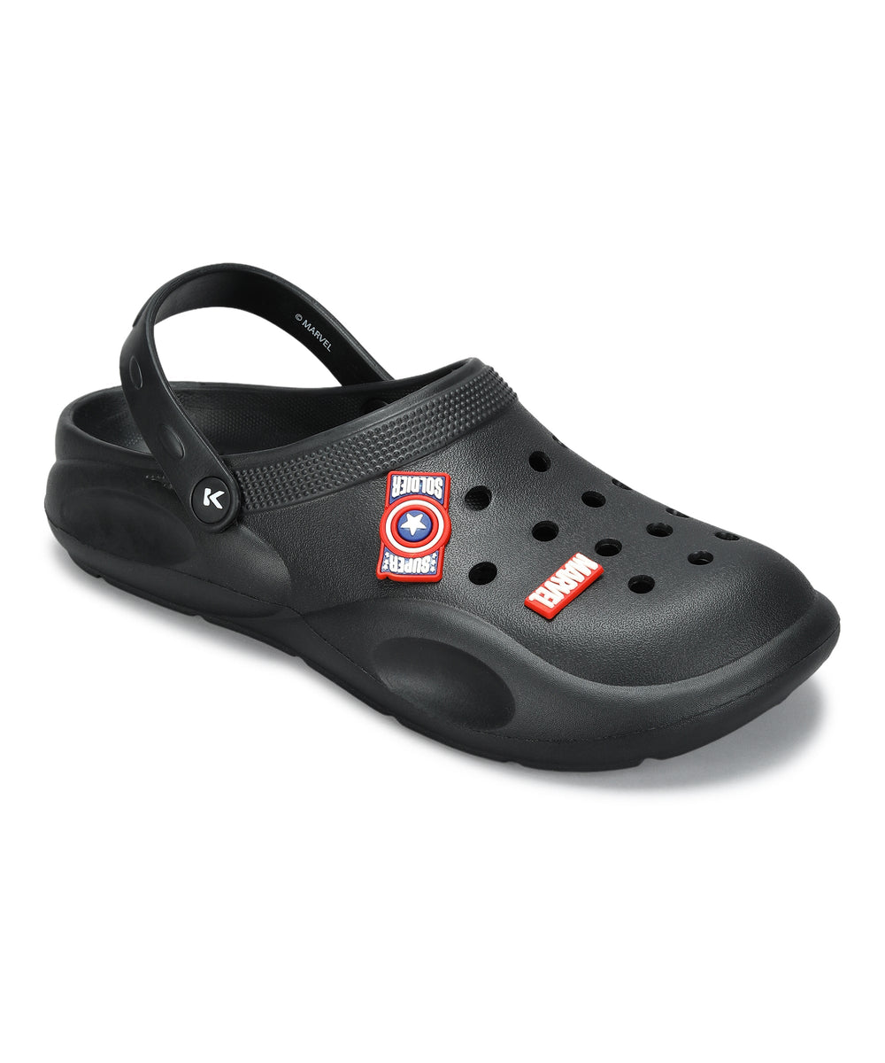 Marvel Captain America EVMK10923G Men's Casual Grey Clogs | Stylish Waterproof, Lightweight, Comfortable Clogs for Men with Durable Sole | Ideal for Outdoor Use