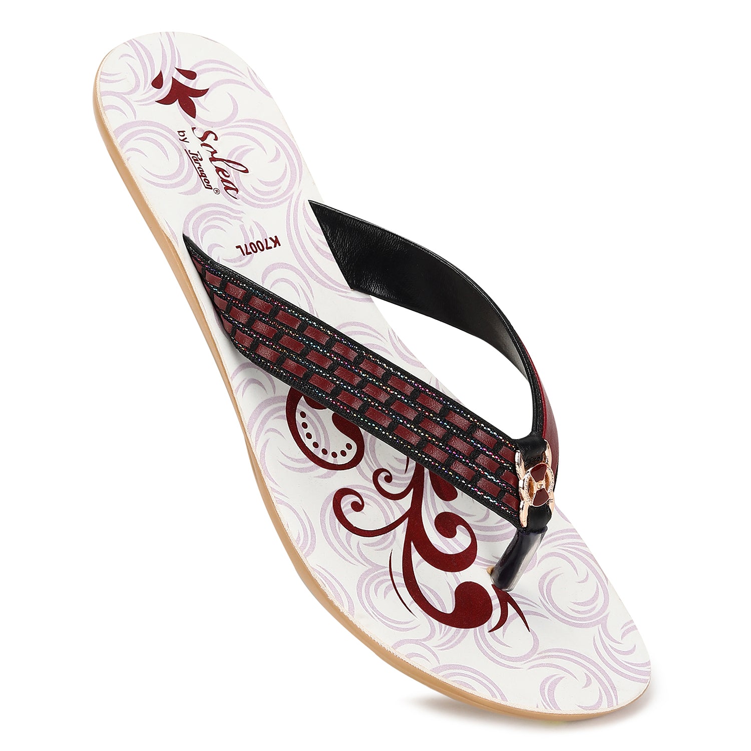 Paragon  PUK7007L Women Sandals | Casual &amp; Formal Sandals | Stylish, Comfortable &amp; Durable | For Daily &amp; Occasion Wear