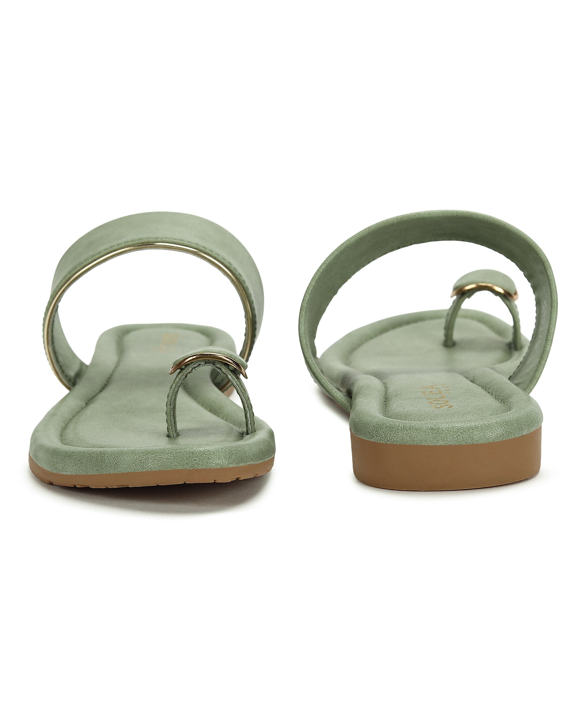 Buy Green Flat Sandals for Women by BIG BIRD FOOTWEAR Online | Ajio.com