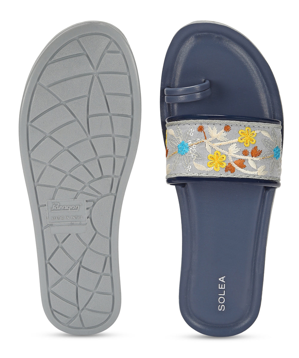 Paragon K7012L Women Casual Slides | Stylish Sliders for Everyday Use for Ladies | Trendy &amp; Comfortable Slippers with Cushioned Soles