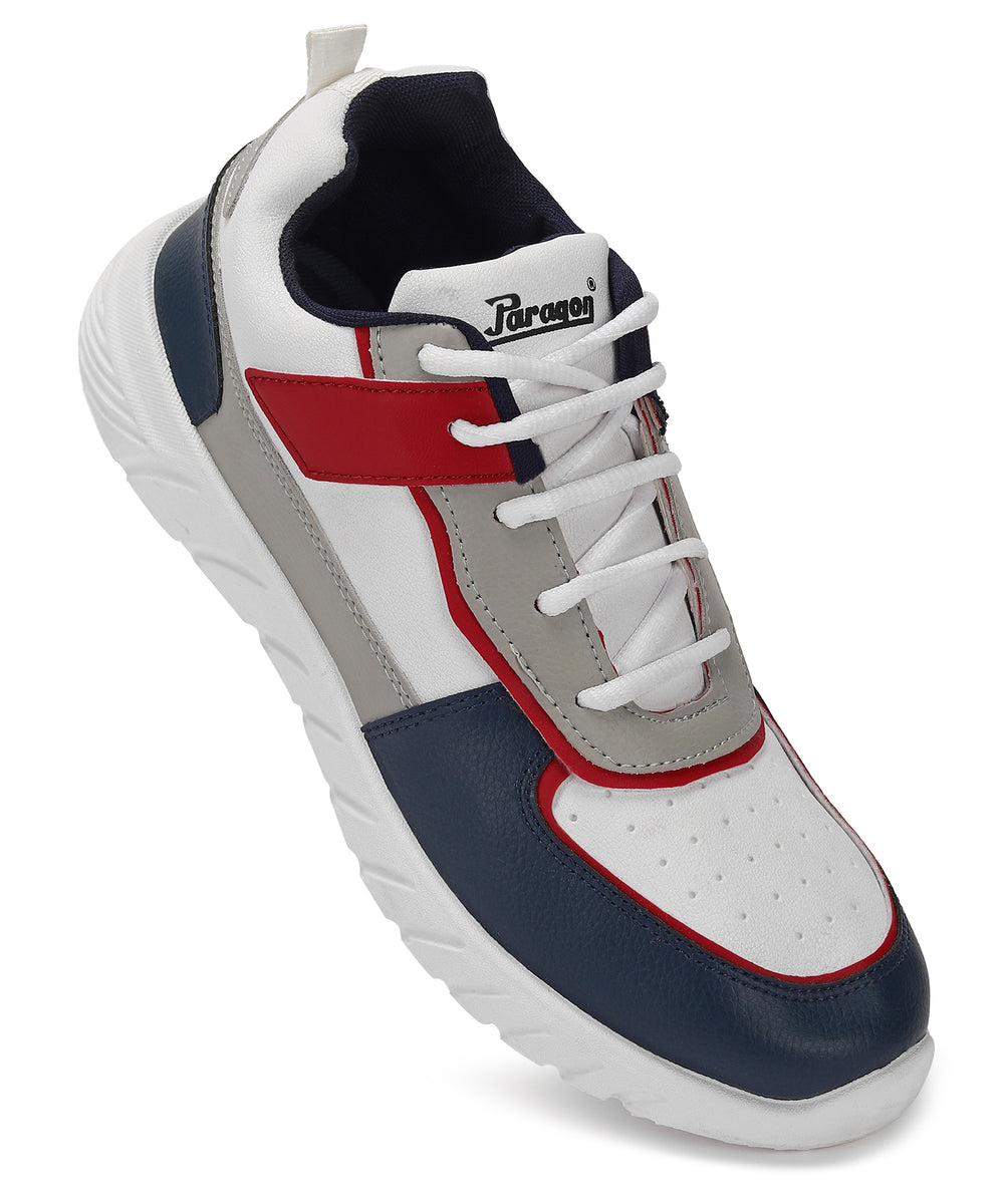 Paragon K1022G Men Casual Shoes | Stylish Walking Outdoor Shoes for Everyday Wear | Smart &amp; Trendy Design  | Comfortable Cushioned Soles White