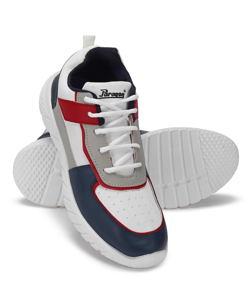 Paragon K1022G Men Casual Shoes | Stylish Walking Outdoor Shoes for Everyday Wear | Smart &amp; Trendy Design  | Comfortable Cushioned Soles White