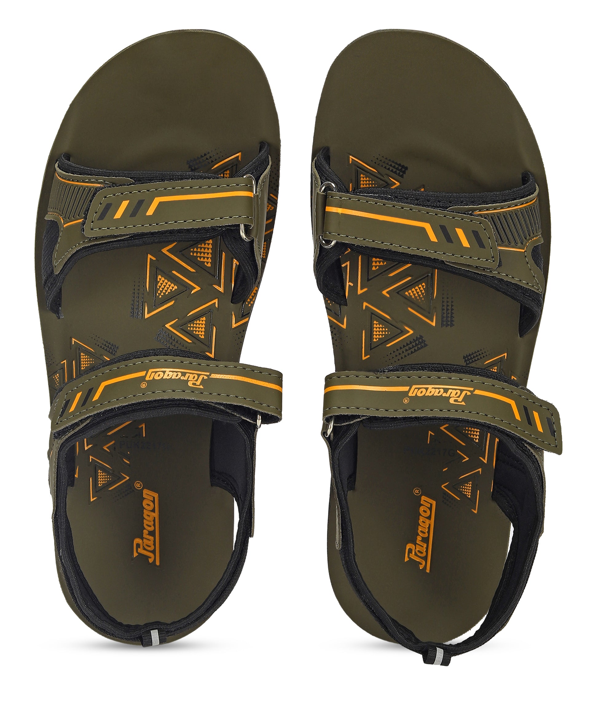 Paragon PUK2217G Men Stylish Velcro Sandals | Comfortable Sporty Sandals for Daily Outdoor Use | Casual Athletic Sandals with Cushioned Soles