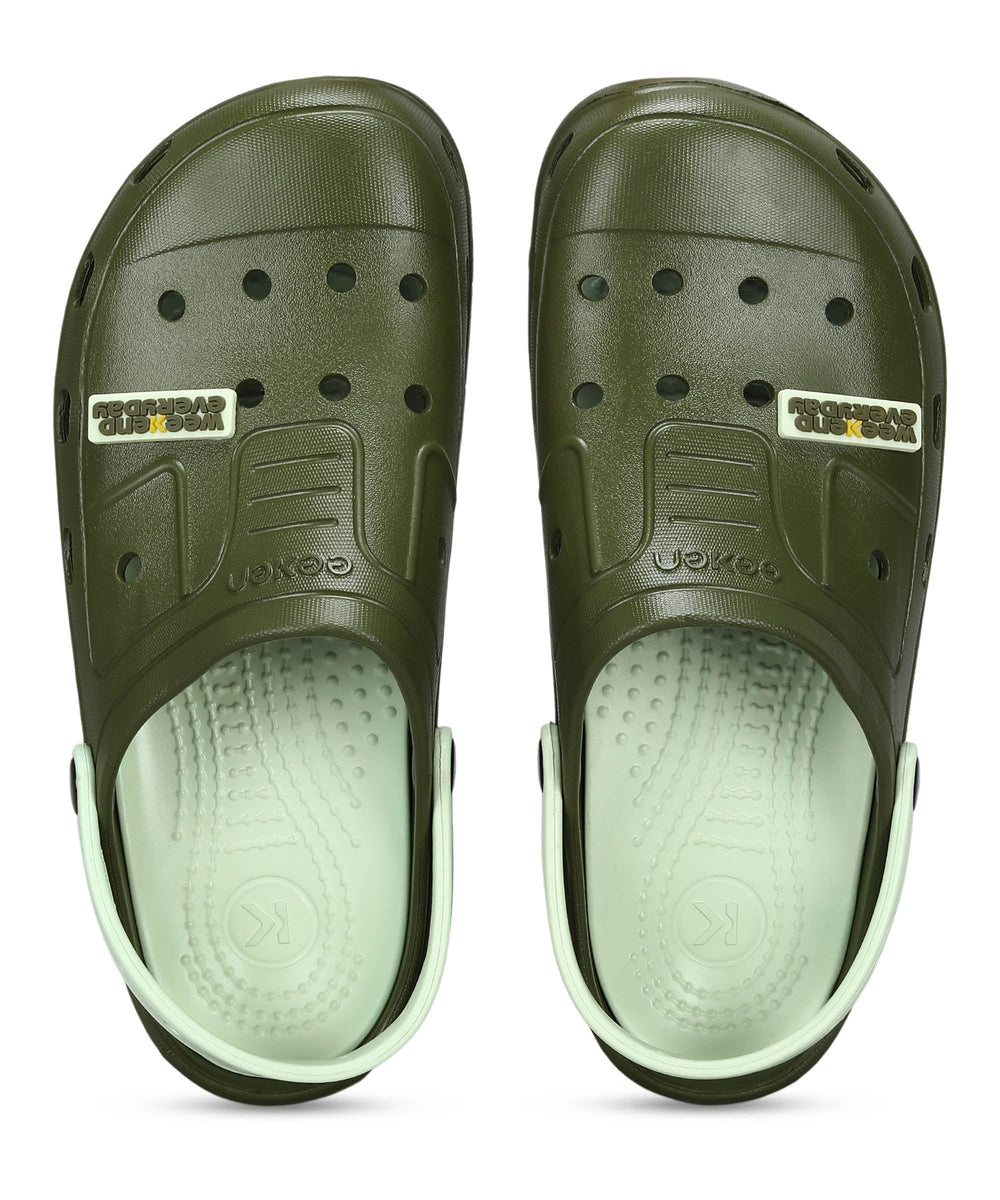 Men's Slip-on Pastel Green Sandals for Men | Comfortable Sole &amp; Durable