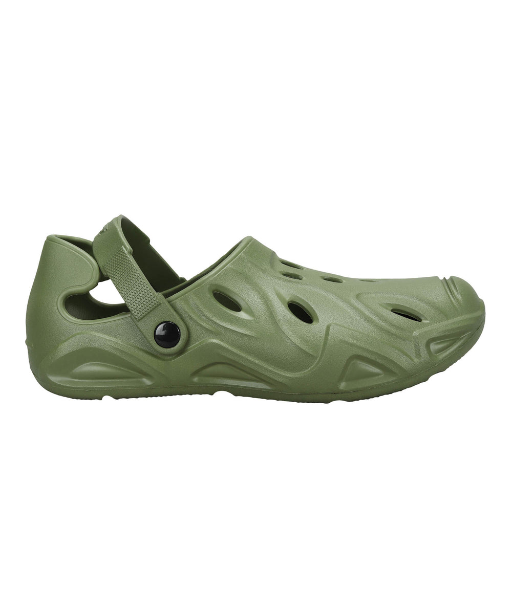 Paragon Men's Olive Green Clogs | Waterproof, Lightweight Ideal for Outdoor Use
