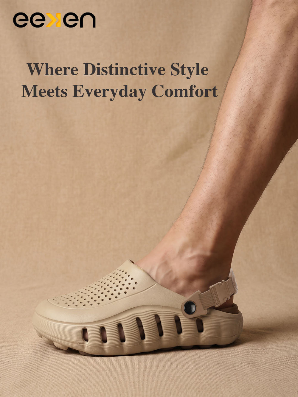 Eeken Men Clogs Water Resistant Comfortable with Back Strap for Daily and Outdoor Use