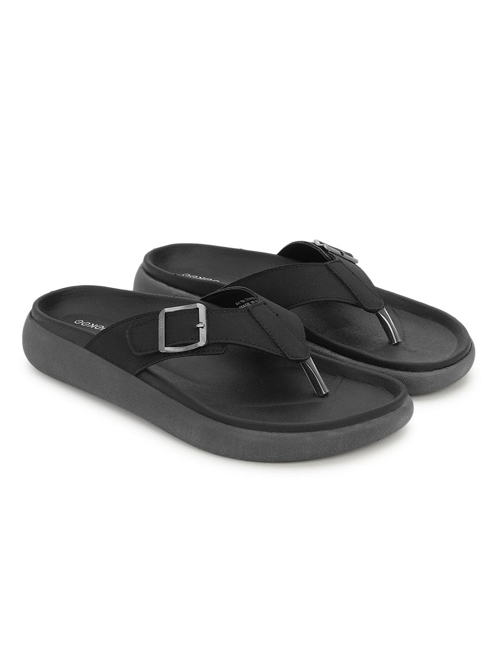 Eeken Men Sandals with Buckle Strap Lightweight Comfortable Slip On For Casual Daily Outdoor Use