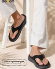 Eeken Men Sandals with Buckle Strap Lightweight Comfortable Slip On For Casual Daily Outdoor Use