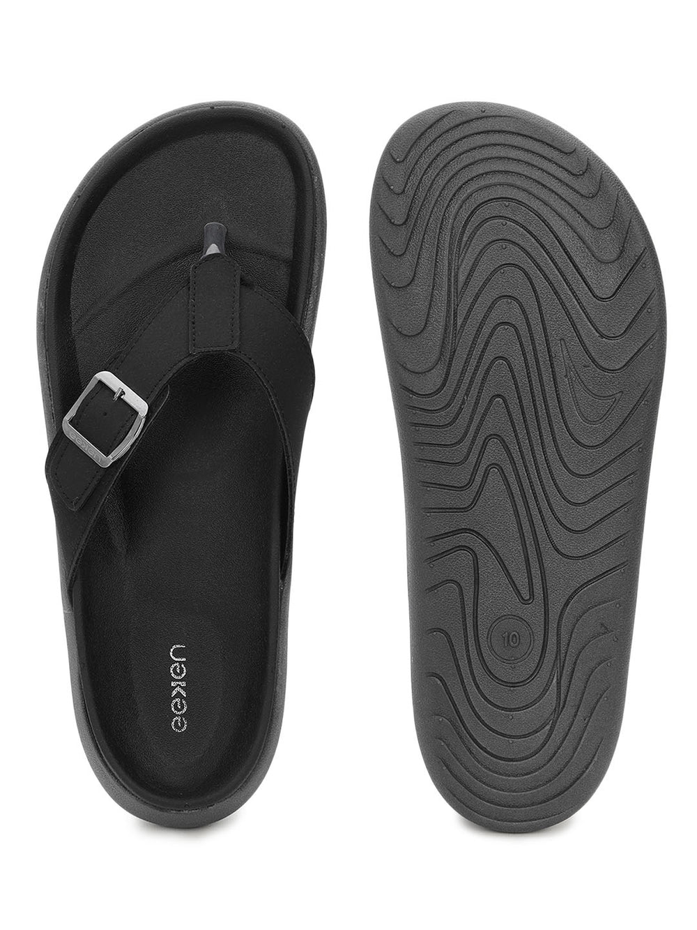 Eeken Men Sandals with Buckle Strap Lightweight Comfortable Slip On For Casual Daily Outdoor Use