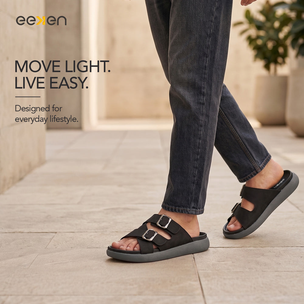 Paragon Men's Casual Sandals | Adjustable Buckle | Comfy Sole