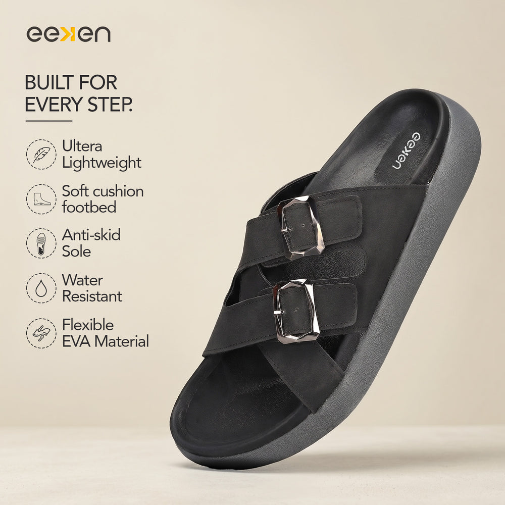 Paragon Men's Casual Sandals | Adjustable Buckle | Comfy Sole