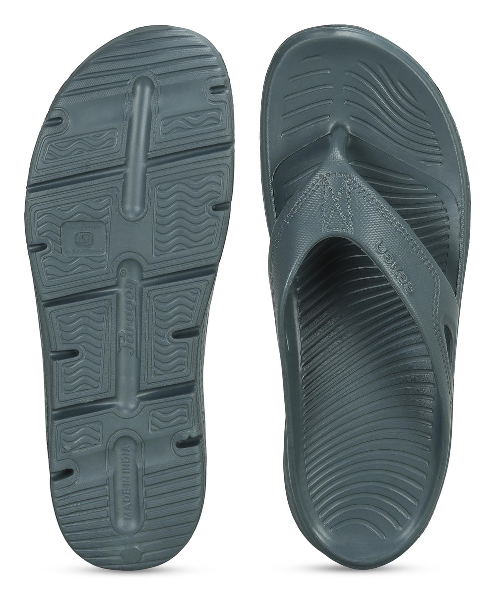 Paragon Men's Lightweight Grey Flip Flops for Everyday Use