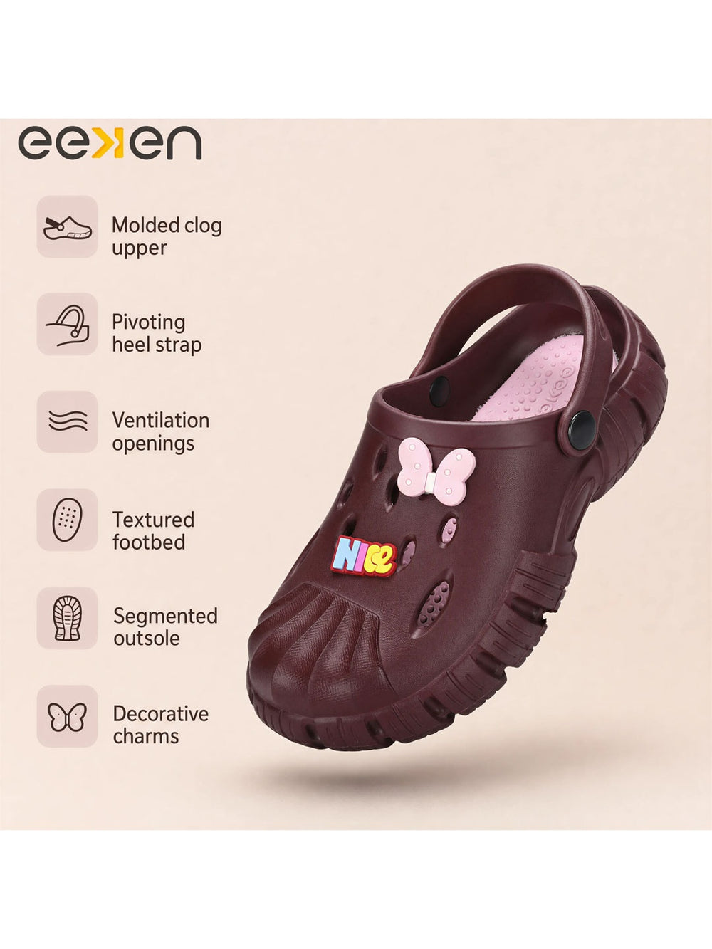 Paragon Eeken Women Casual Comfortable Ventilated Clogs for Daily Outdoor Wear
