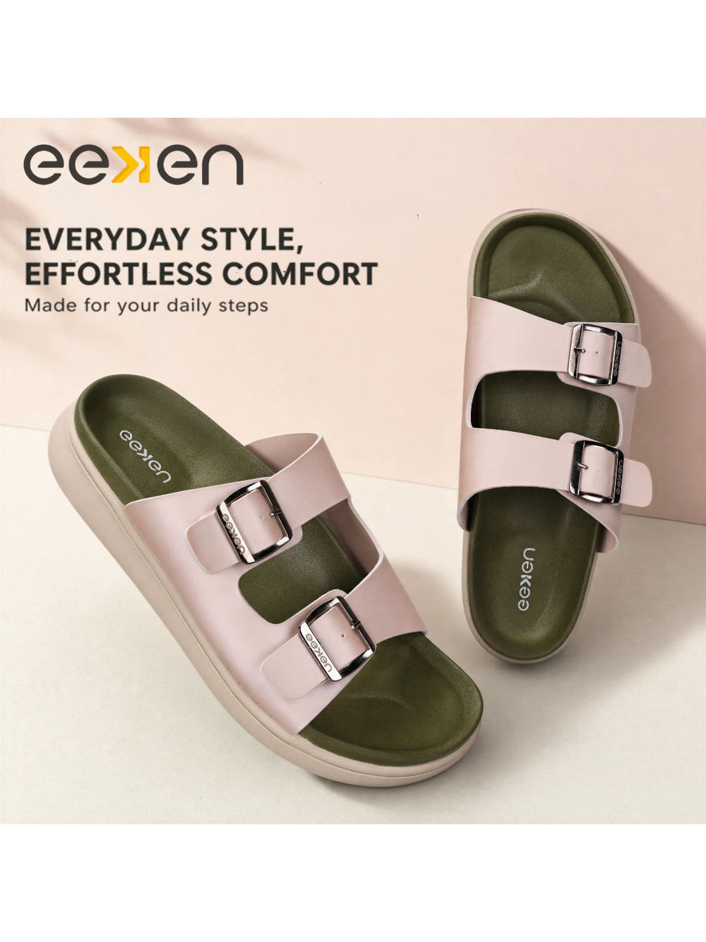 Paragon Eeken Women Casual Comfortable Buckle Slip on Sandals for Outdoor Wear