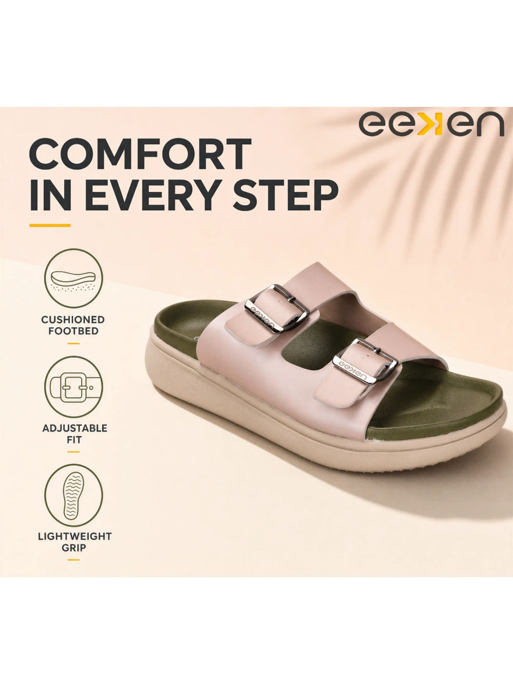 Paragon Eeken Women Casual Comfortable Buckle Slip on Sandals for Outdoor Wear