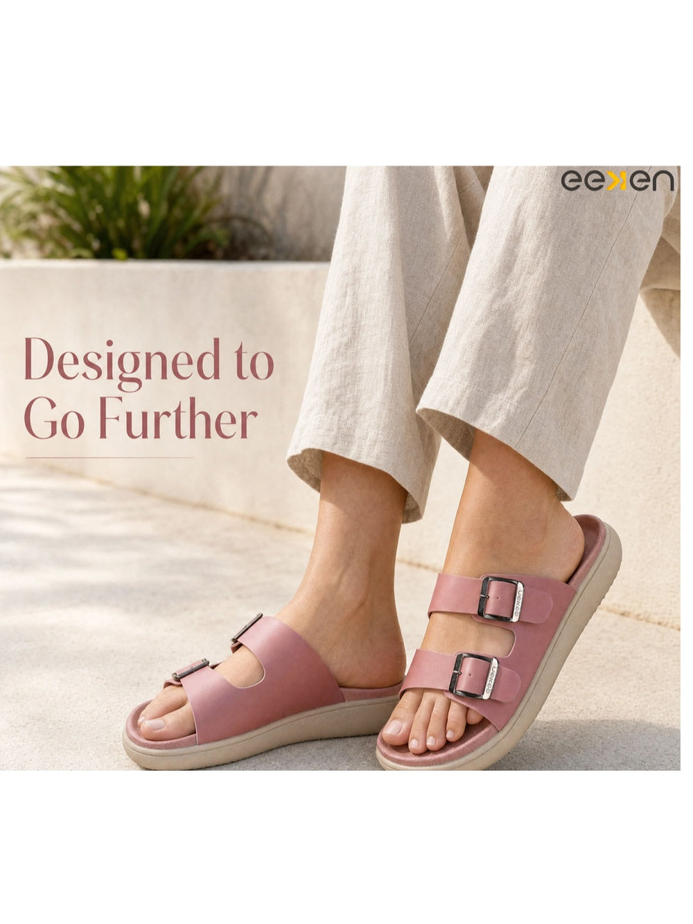 Paragon Eeken Women Casual Comfortable Buckle Slip on Sandals for Outdoor Wear