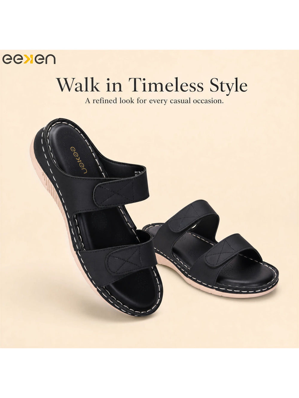 Paragon Eeken Women Casual Comfortable Velcro Strap Sandals for Outdoor Wear