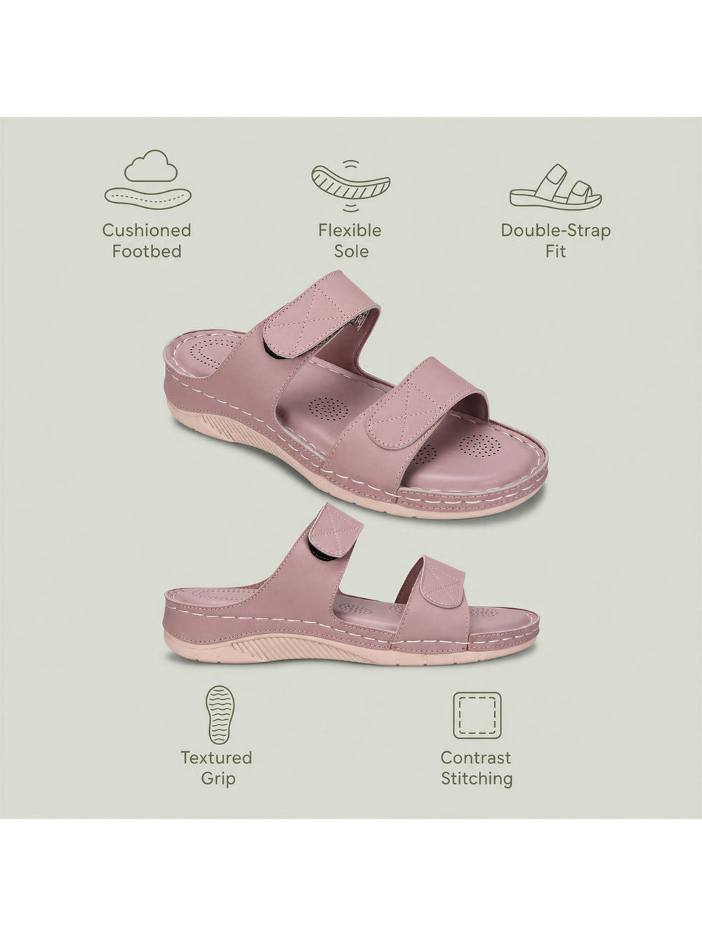 Paragon Eeken Women Casual Comfortable Velcro Strap Sandals for Outdoor Wear