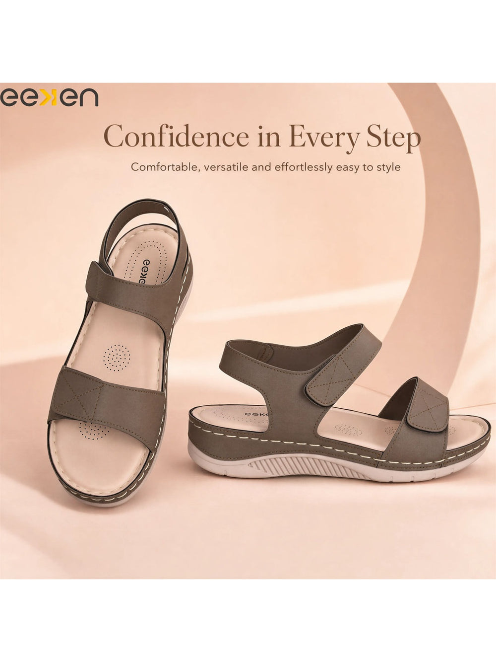 Paragon Eeken Women Casual Comfortable Adjustable Strap Sandals for Walking