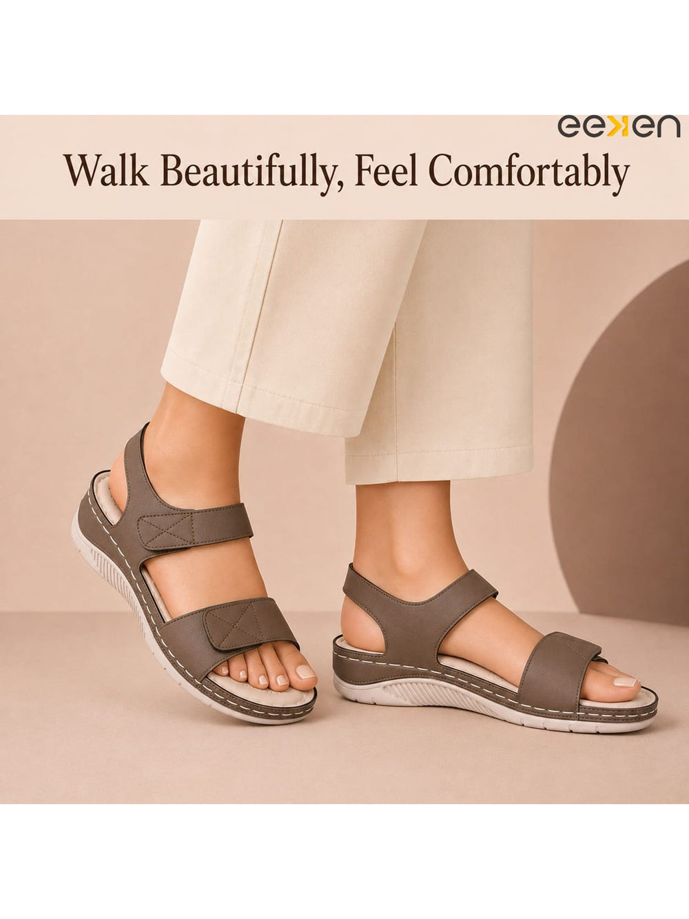Paragon Eeken Women Casual Comfortable Adjustable Strap Sandals for Walking