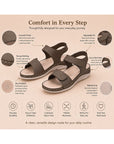 Paragon Eeken Women Casual Comfortable Adjustable Strap Sandals for Walking