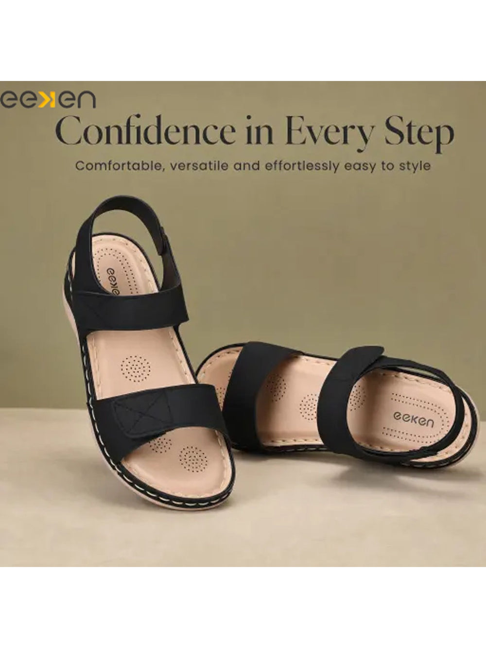 Paragon Eeken Women Casual Comfortable Adjustable Strap Sandals for Walking