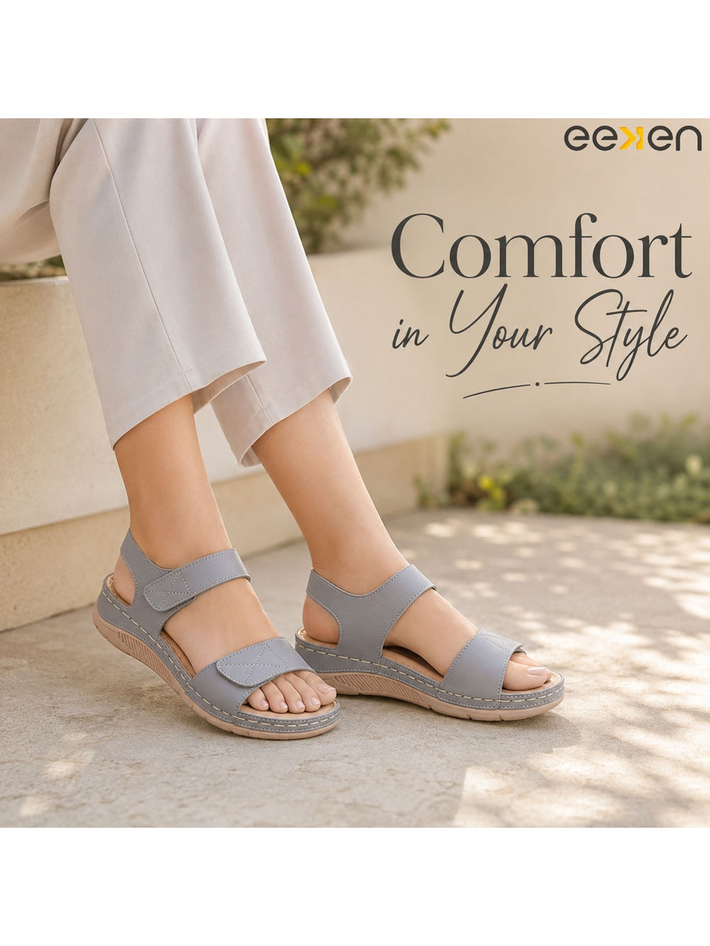 Paragon Eeken Women Casual Comfortable Adjustable Strap Sandals for Walking