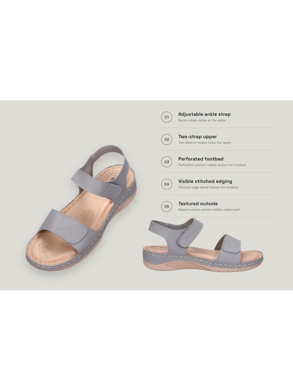 Paragon Eeken Women Casual Comfortable Adjustable Strap Sandals for Walking
